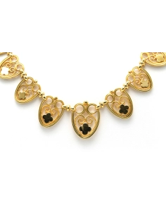 Collier Art Déco en or jaune 18 carats - 5