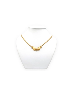 Collier contemporain en or jaune 18 carats et diamants "taille" brillant (+-0.234ct) - 1