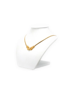 Collier contemporain en or jaune 18 carats et diamants "taille" brillant (+-0.234ct) - 3