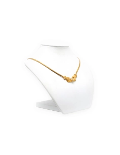 Collier contemporain en or jaune 18 carats et diamants "taille" brillant (+-0.234ct) - 4