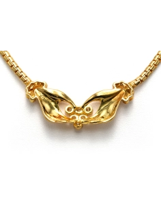 Collier contemporain en or jaune 18 carats et diamants "taille" brillant (+-0.234ct) - 5