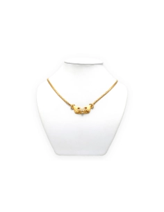 Collier contemporain en or jaune 18 carats et diamants "taille" brillant (+-0.234ct) - 2