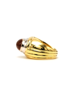 Bague Contemporaine en or jaune et blanc 18 carats sertie d'une citrine - - 3