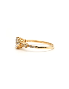 Bague contemporaine en or jaune 9 carats sertie de zirconiums - - 3