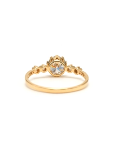 Bague contemporaine en or jaune 9 carats sertie de zirconiums - - 4