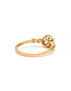 Bague contemporaine en or jaune 9 carats sertie de zirconiums - - 5