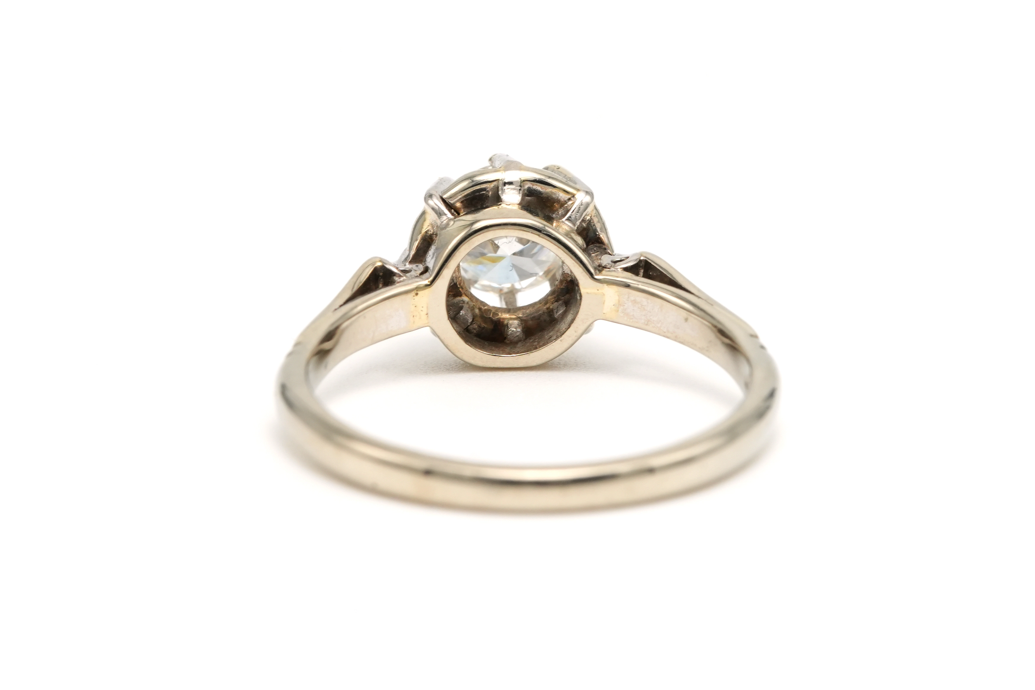 Solitaire Contemporain en or blanc 18 carats serti d'un diamant (+/- 0.60ct) - 4