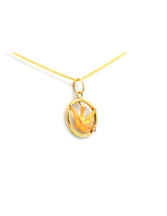 Pendentif Napoléon III en or jaune 18 carats serti d'une perle - - 3