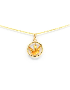 Pendentif Napoléon III en or jaune 18 carats serti d'une perle - - 4