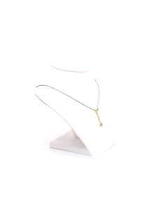 Collier Art Nouveau en or blanc 18 carats, argent et diamants "taille" brillant et "taille" rose (+-0.05ct) - 4