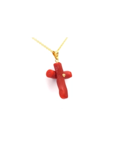 Pendentif contemporain en or jaune 18 carats et corail - - 3