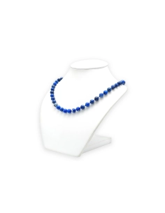 Collier contemporain en perles de lapis lazuli et fermoir en or jaune 8 carats - 3