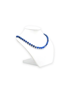 Collier contemporain en perles de lapis lazuli et fermoir en or jaune 8 carats - 4