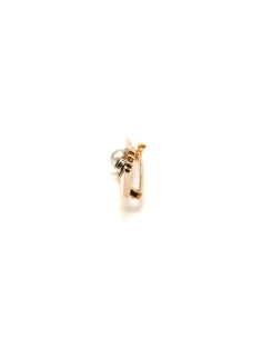 Broche Art Déco en or jaune 9 carats sertie d'une perle, de saphirs de synthèse et de strass - 3
