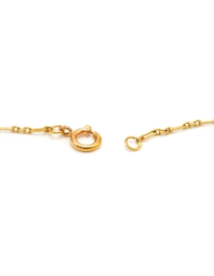 Collier contemporain en or jaune et blanc 18 carats et diamants "taille" 8/8 - 7
