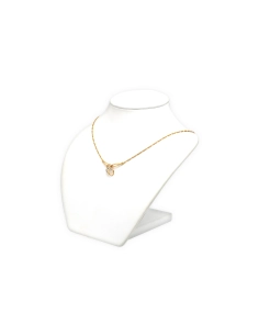 Collier contemporain en or jaune et blanc 18 carats et diamants "taille" 8/8 - 3