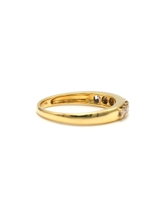 Bague contemporaine en or jaune 18 carats sertie de diamants "taille" brillant (+-0.47ct) - 5