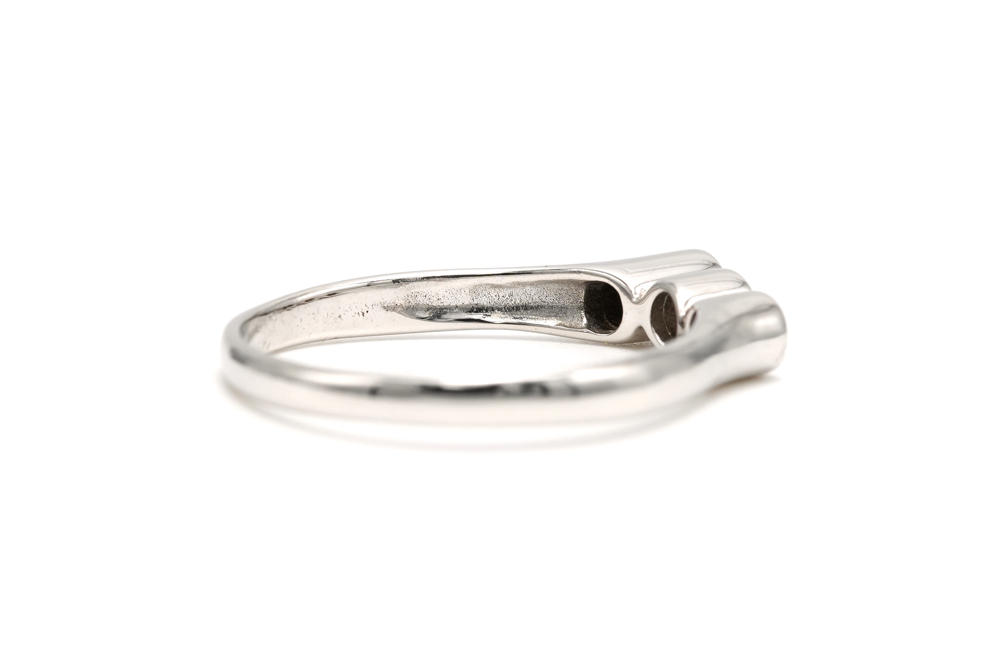 Bague contemporaine en or blanc 18 carats sertie de diamants "taille" brillant (+-0.12ct) - - 5
