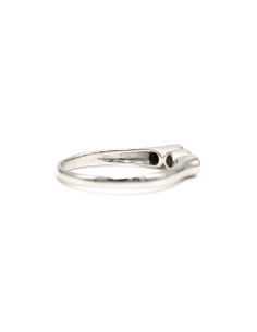 Bague contemporaine en or blanc 18 carats sertie de diamants "taille" brillant (+-0.12ct) - - 5