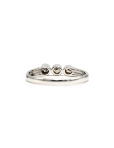 Bague contemporaine en or blanc 18 carats sertie de diamants "taille" brillant (+-0.12ct) - - 4
