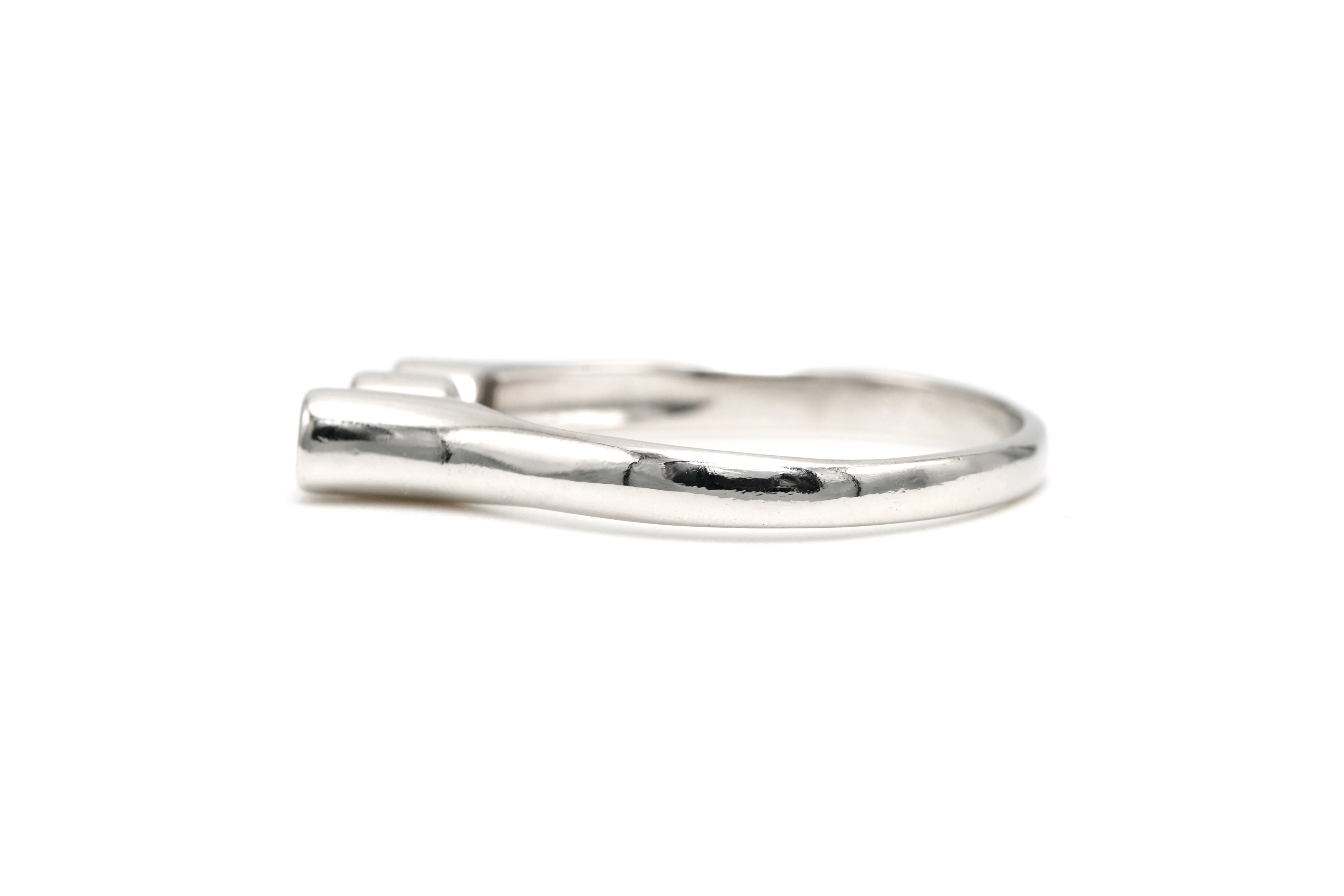 Bague contemporaine en or blanc 18 carats sertie de diamants "taille" brillant (+-0.12ct) - - 3