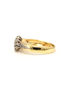 Bague contemporaine en or jaune 18 carats sertie de diamants "taille" brillant (+-0.25ct) - 3