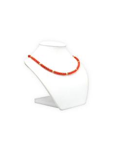 Collier Années 50 en or jaune 18 carats et corail - 3
