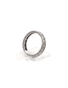 Bague Art Déco en or blanc 18 carats sertie de diamants old cut - - 5