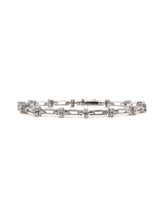 Bracelet contemporain en or blanc 18 carats serti de diamants "taille" brillant (+-0.84ct) - - 2