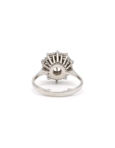 Bague contemporaine en or blanc 18 carats sertie de diamants "taille" brillant (+-1.35ct) - - 4