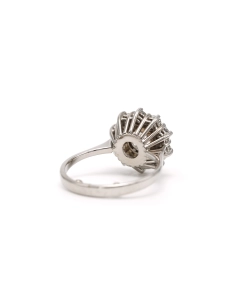 Bague contemporaine en or blanc 18 carats sertie de diamants "taille" brillant (+-1.35ct) - - 5