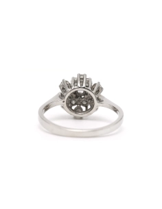 Bague contemporaine en or blanc 18 carats sertie de diamants "taille" brillant (+-0.56ct) - - 4