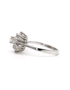 Bague contemporaine en or blanc 18 carats sertie de diamants "taille" brillant (+-0.56ct) - - 3