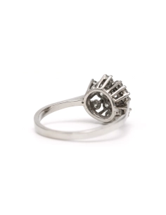 Bague contemporaine en or blanc 18 carats sertie de diamants "taille" brillant (+-0.56ct) - - 5