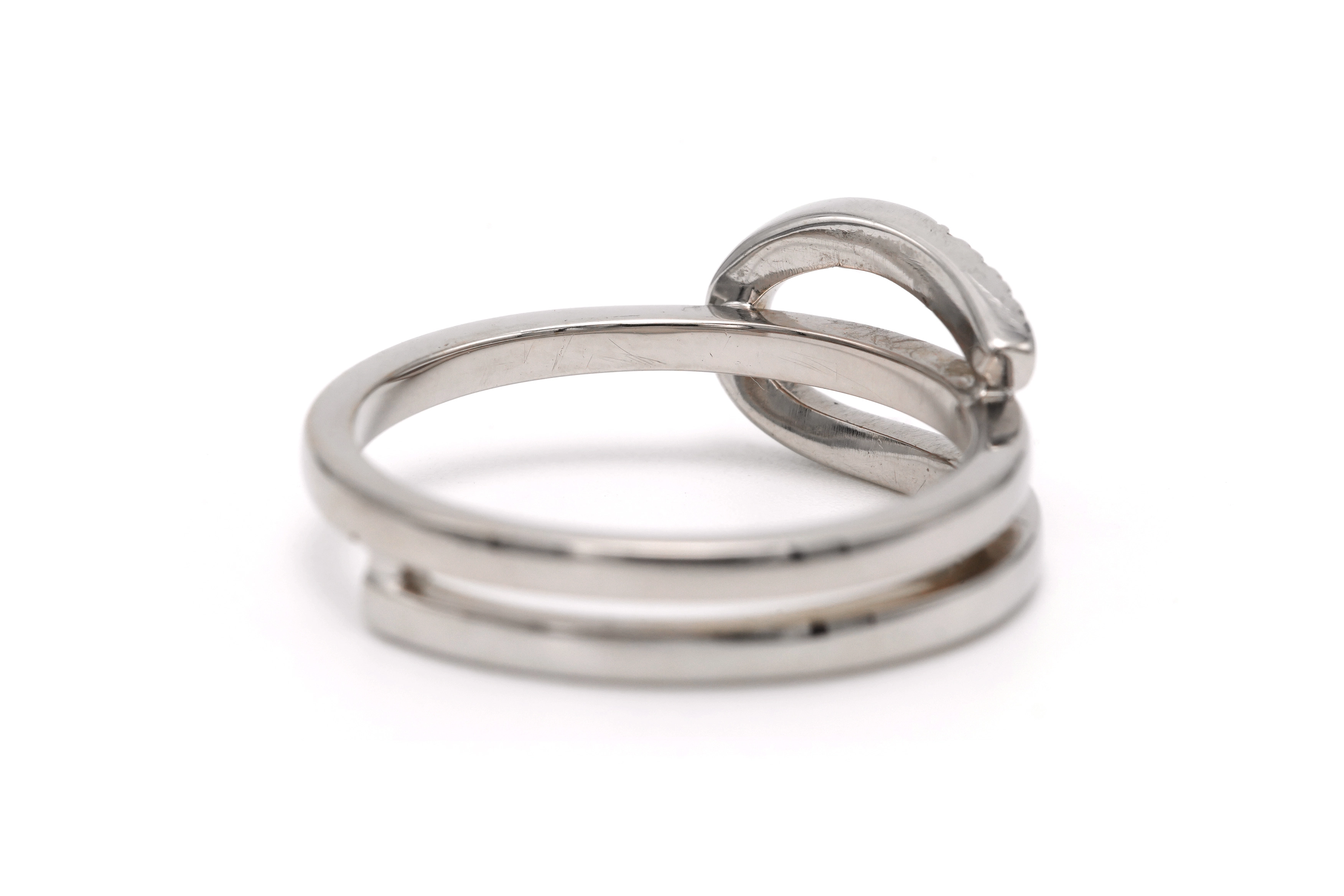 Bague contemporaine en or blanc 18 carats sertie de diamants "taille" brillant (+-0.042ct) - - 5