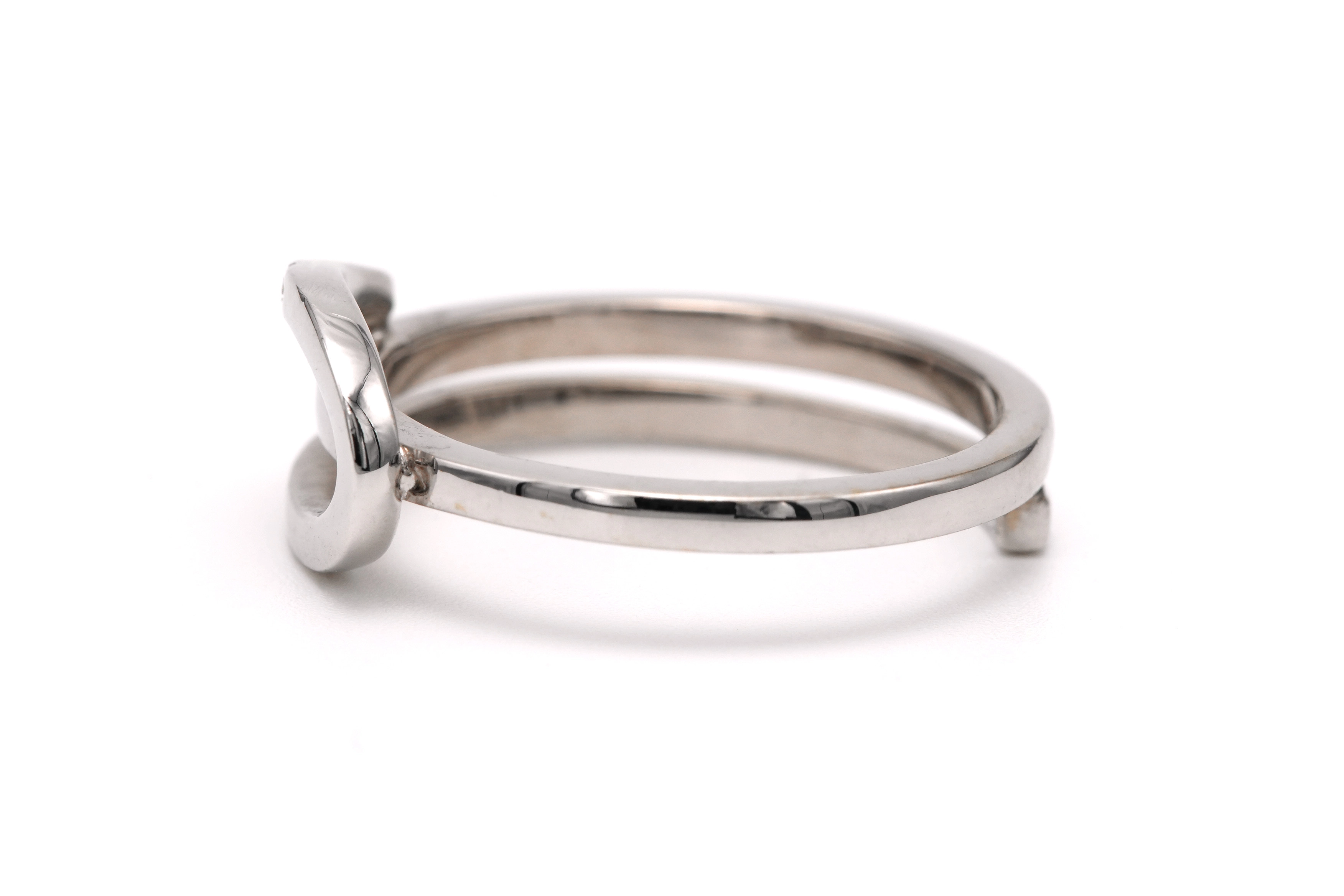 Bague contemporaine en or blanc 18 carats sertie de diamants "taille" brillant (+-0.042ct) - - 3