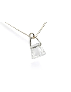 Pendentif Napoléon III en argent serti d'un cristal de roche