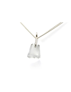 Pendentif Napoléon III en argent serti d'un cristal de roche