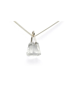 Pendentif Napoléon III en argent serti d'un cristal de roche