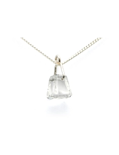 Pendentif Napoléon III en argent serti d'un cristal de roche