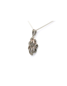 Pendentif Art Déco en argent 835 serti de marcassites - - 2