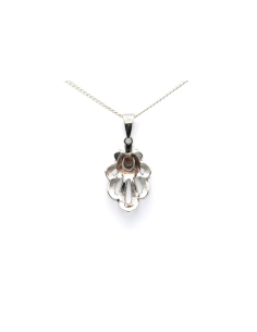Pendentif Art Déco en argent 835 serti de marcassites - - 4