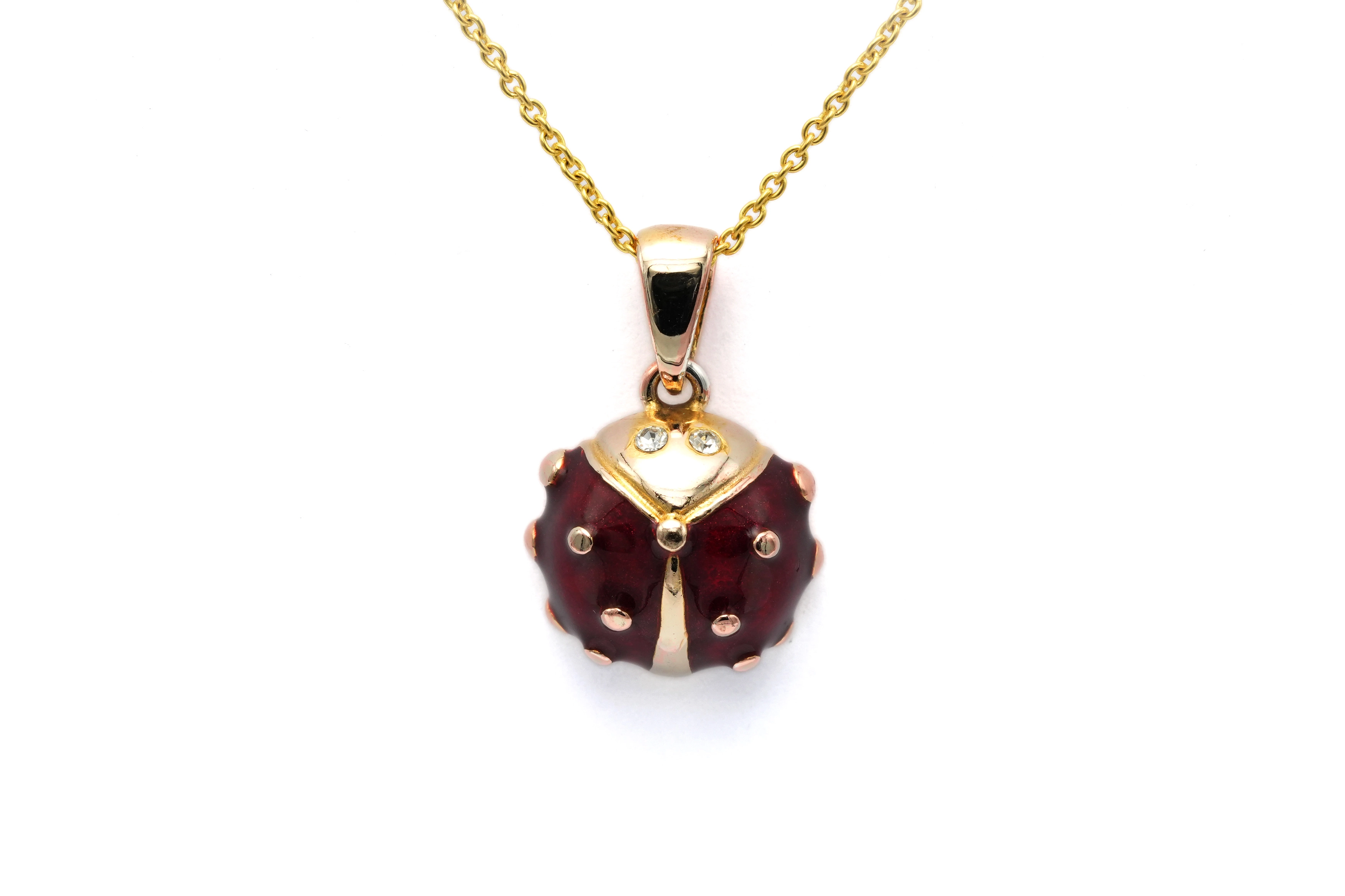 Pendentif contemporain en vermeil serti de zirconiums et d'émail - - 1