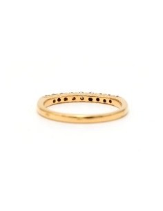 Alliance demi-américaine contemporaine en or jaune 18 carats sertie de diamants "taille" brillant (+-0.18ct) - - 4