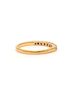 Alliance demi-américaine contemporaine en or jaune 18 carats sertie de diamants "taille" brillant (+-0.18ct) - - 5