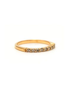 Alliance demi-américaine contemporaine en or jaune 18 carats sertie de diamants "taille" brillant (+-0.18ct) - - 6