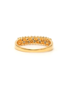 Bague contemporaine en or jaune 18 carats sertie de diamants "taille" brillant (+-0.3ct) - 4