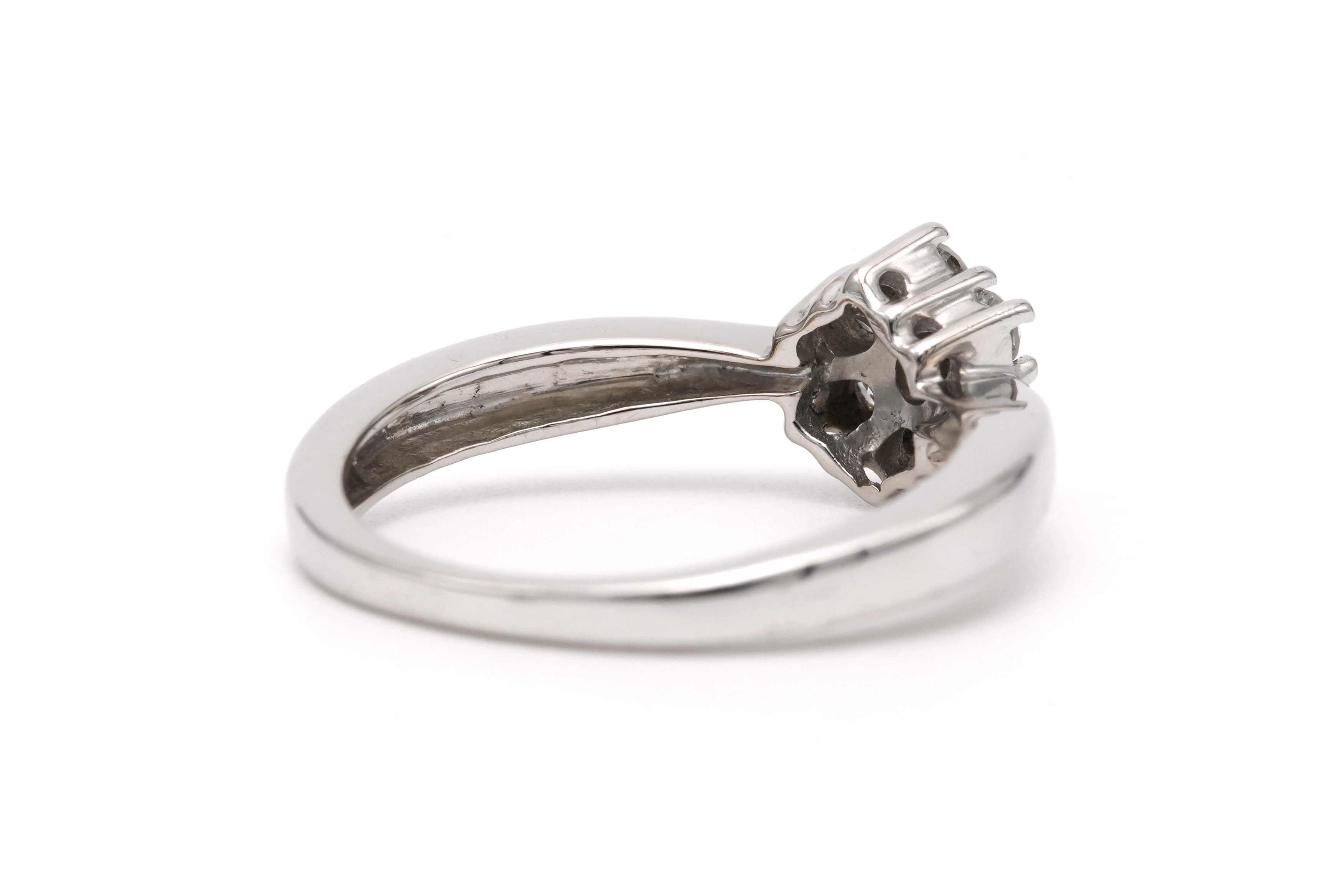 Bague contemporaine en or blanc 18 carats sertie de diamants "taille" brillant (+-0.21ct) - - 5