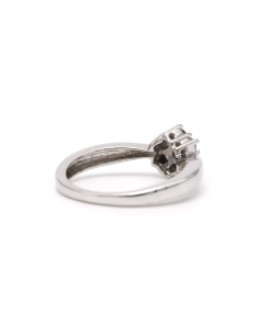 Bague contemporaine en or blanc 18 carats sertie de diamants "taille" brillant (+-0.21ct) - - 5