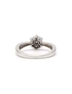 Bague contemporaine en or blanc 18 carats sertie de diamants "taille" brillant (+-0.21ct) - - 4